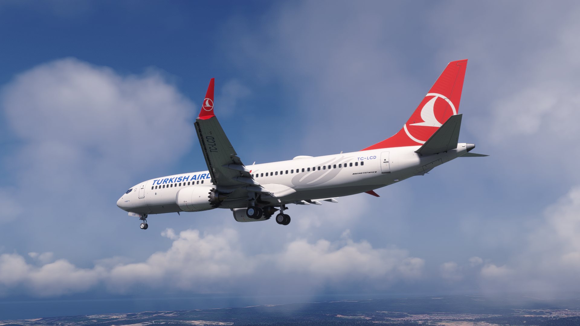 Boeing 737 in flight