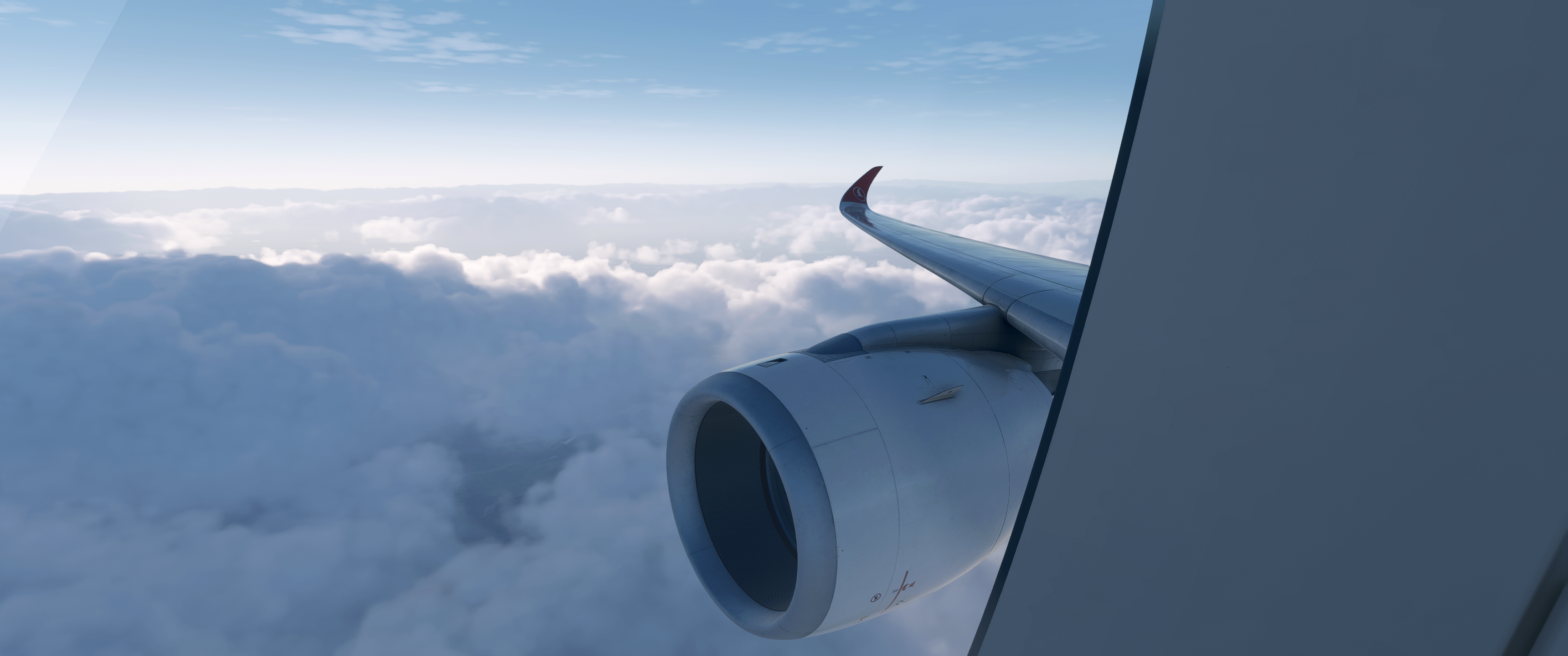 Wing above clouds